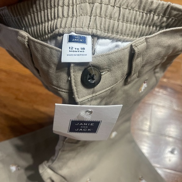 Janie and Jack New with Tag Bulldog embroidered khaki pants - Picture 5 of 5